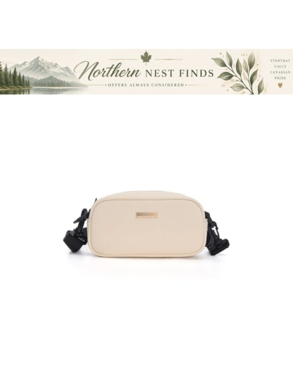 Small PU Leather Crossbody Bag with Adjustable Strap and Hidden Zipper